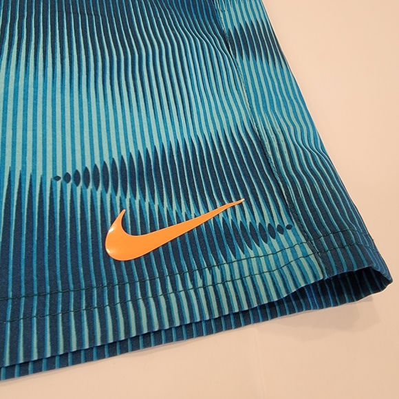 Nike Vapor Swim Trunks Board Shorts Size 34 Aqua Blue & Orange - Picture 5 of 13